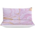 thumbnail image 3 of HAHDAXIA Marble Pattern Bedding Solid Comforter Set for All Seasons,3 Pieces(1 Comforter+2 Pillowcases),Soft Microfiber Bedding Set Queen(90"x90"), 3 of 7