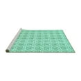 thumbnail image 2 of Ahgly Company Machine Washable Indoor Rectangle Abstract Turquoise Blue Modern Area Rugs, 6' x 9', 2 of 4