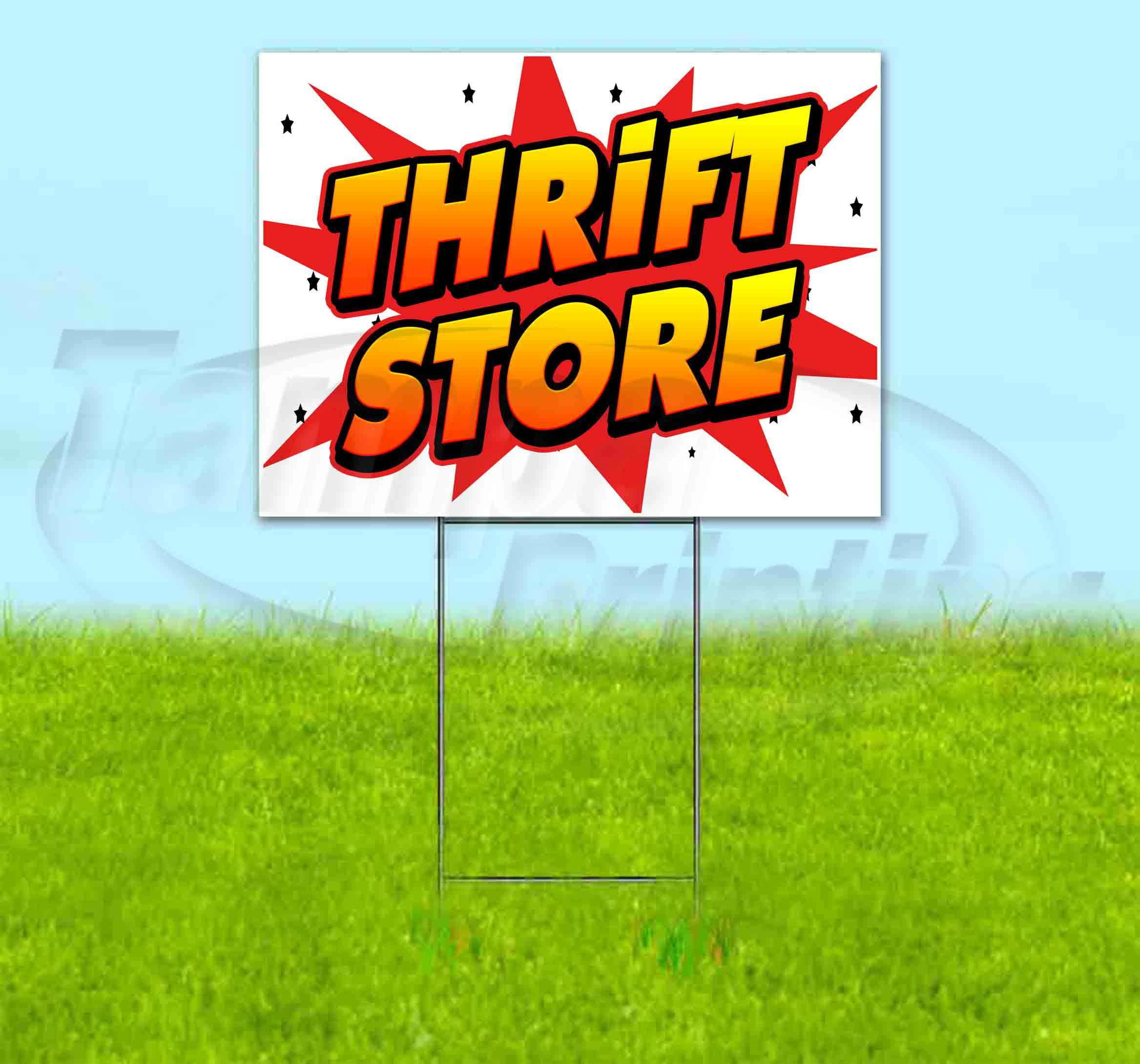 THRIFT STORE (18" x 24") Yard Sign, Quantity Discounts, MultiPacks
