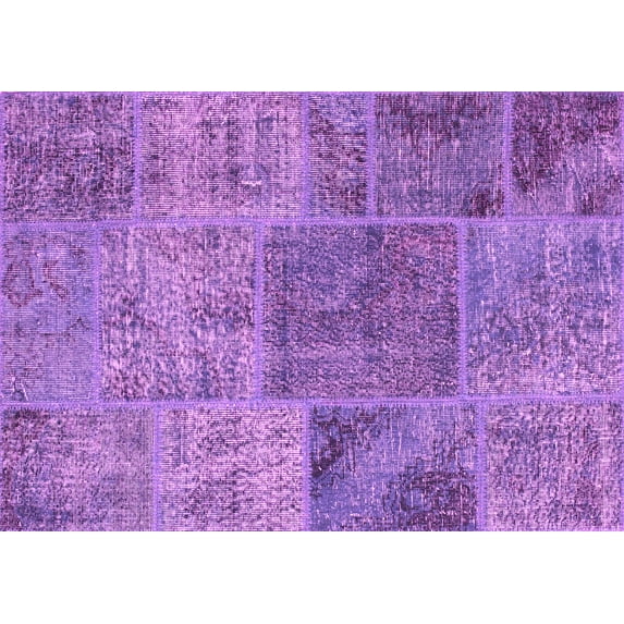 Ahgly Company Indoor Rectangle Patchwork Pink Transitional Area Rugs, 2' x 4'