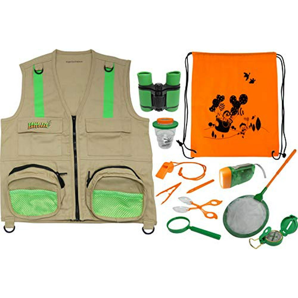 Kids Explorer Set & Cargo Vest Combo Backyard Outdoor Adventure for