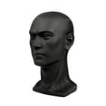 thumbnail image 4 of Vaveren Male Mannequin Head Freestanding Wig Stand for Wig Making Market Barber Shop Matt Black, 4 of 8