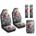 thumbnail image 7 of Xoenoiee Cardinal Cherry Print 5 Pack Car Seat Covers Set, Universal Faux Leather Car Accessories with Seat Covers, Armrest Cover, Shoulder Pad for Men and Women, 7 of 7