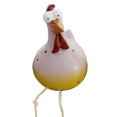 thumbnail image 3 of Estatua Creativa Estatua creativa de pollo de ojos grandes Regalos perfectos Pies largos para interiores al aire libre (C) Wdftyju  Libre de BPA, 3 of 4