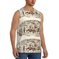 thumbnail image 2 of Bingfone Western Desert Cowboys2 Pattern Men's Tank Tops Workout Sleeveless Tee Shirts Running Beach Tanks for Men-Small, 2 of 8