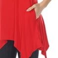 thumbnail image 5 of White Mark Short Sleeve Swing Tunic Top, Women's, S-XL, 5 of 6