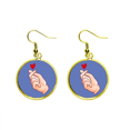 thumbnail image 1 of Gestos de melocotón. Ear Dangle Golden Drop Earring Jewelry Mujer Unbranded M, 1 of 3