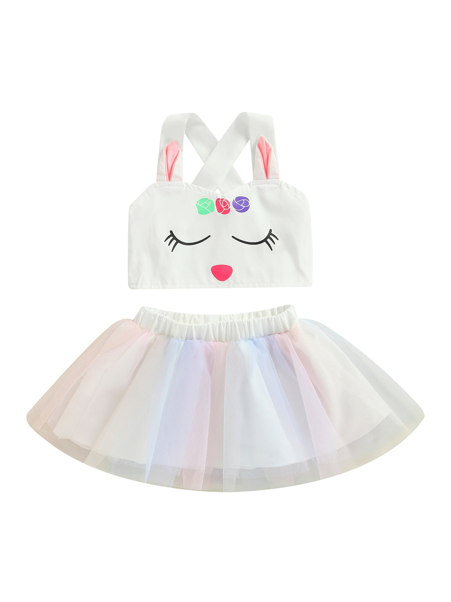 Newborn Infant Rabbit Ear Baby Girls Long Sleeve Party Princess Tutu Skirt Dress 