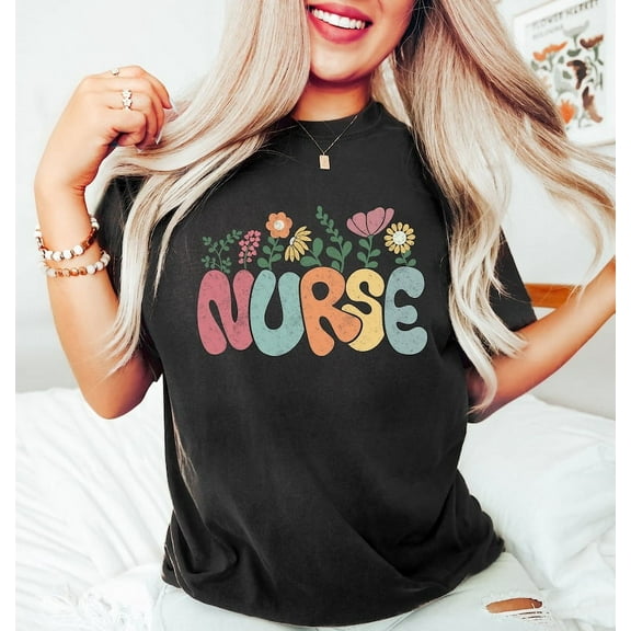 Floral Nurse Shirt, New Nurse Gift, Nurse Appreciation, Nurse Student Tee, Registered Nurse Shirt Nursing School Tee, Floral Nurse T-shirt