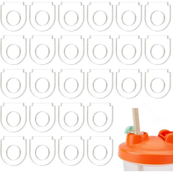 1set 3 sets Acrylic Blank Tumbler Straw Charm Holder Water Bottle Accessories Arch Clear 20x18x6mm