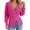 Rose red, variant on Deep V-neck Women Solid Button Down Slim Knit Cardigan Coat Sweater