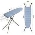 thumbnail image 2 of KK KINGRACK Ironing Board, Iron Board with Heat Resistant Cover & Iron Rest, 7 Height Adjustable, 43x13 in, Blue, 2 of 7