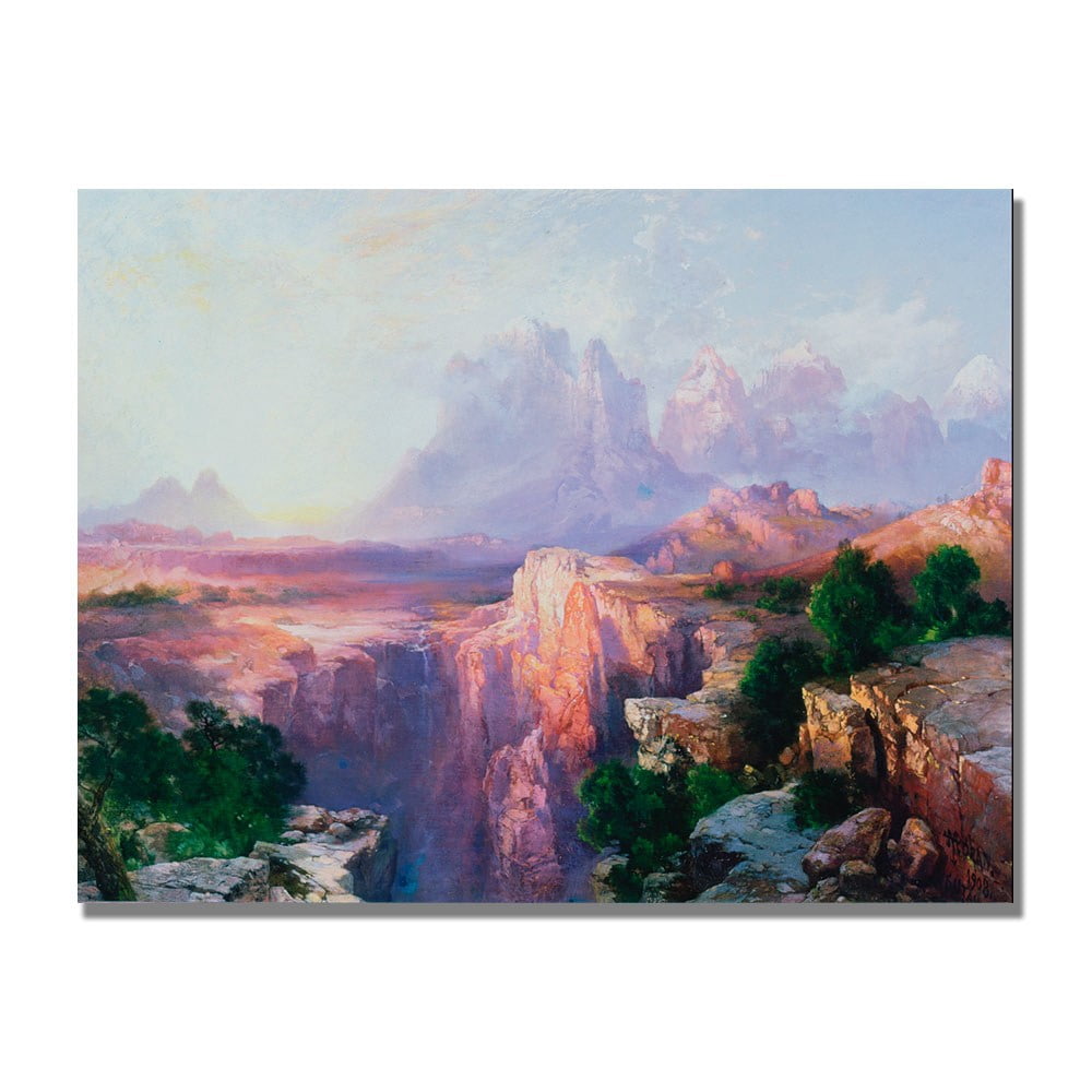 Trademark Fine Art "Rock Tower of the Rio Virgin" Canvas Art by Thomas Moran