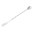thumbnail image 1 of EeaseMX Cuchara para cóctel de acero inoxidable 304, tenedor para mezclar, varilla para revolver té, varilla para cócteles, herramienta de camarero retorcida de 32 cm, 1 of 8