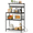 Gray, variant on Parcus Kitchen Bakers Rack with Power Outlet, 4-Tier Coffee Bar and Microwave Stand, 31.5 Inch Adjustable Storage Shelves for Spices, Freestanding Appliance Organizer, Rustic Brown