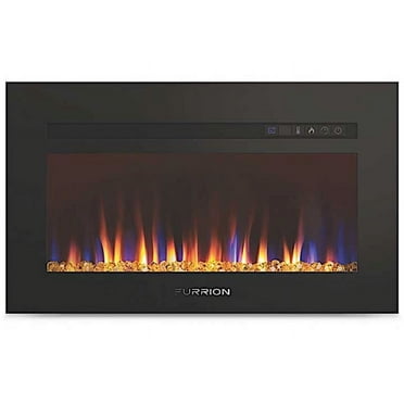 Lippert Components Lippert 693968 Built-in Electric Fireplace with Crystal Platform-30, Black