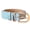Blue, variant on 1. Women's Adjustable Faux Leather Waist Belt with Decorative Clasp for Casual & Formal Attire