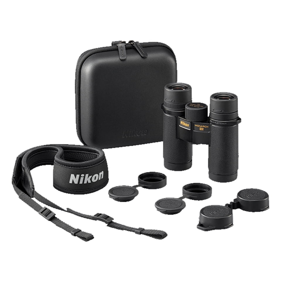 Nikon 16575 Monarch HG Binoculars Bundle with Deco Gear Tactical Flashlight and Tactical Pen Set with Water/Shockproof Case and 6 x 6 inch Microfiber Cleaning Cloth