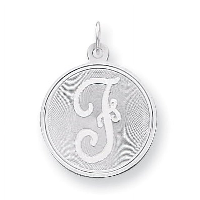 Pendentif Breloque Collier Monogramme Prénom Initiale Lettre F Délicat en Argent Sterling 925