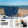 thumbnail image 5 of Sigee Lighthouses and Anchors Print Extra Large Waterproof Beach Travel Bag with Zipper - Durable and Versatile for Vacation, Gym, and Daily Use, 5 of 7