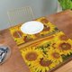thumbnail image 3 of 4pcs Creative sunflower heat insulation placemat, simple and hanging non-slip, 3 of 4