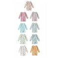 thumbnail image 3 of AJZIOJIRO Baby Girls Long Sleeve Bathing Suits Infant Summer Floral Swimsuit Toddler UPF 50+ Sun Protection Swimwear 6M-8T, 3 of 9