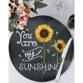 thumbnail image 2 of Round Placemats Set of 4 You Are My Sunshine Place Mats Washable Woven Placemat Bee Sunflower Dark Grey Circle Braided Table Mat for Kitchen Dining Table Party Home Decor 15 Inch, 2 of 8