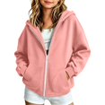 thumbnail image 2 of PureCasa Girls Zip Up Hoodies for 5-16 Years Full-Zip Sports Hooded Sweatshirts Jacket Casual Fall Hoodie with Pockets, 2 of 9