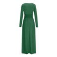 thumbnail image 7 of Women Cocktail Party Dresses Wedding Dress Women's Fashionable Long Sleeve V-Neck Dress - Ruched Details and Slit for A Trendy Evening Outfit, 7 of 7