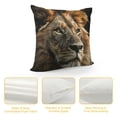 thumbnail image 4 of GOSMITH Throw Pillow Covers Lion Black Decorative Pillow Cases Home Decor Standard Square Pillowcases White, 4 of 5