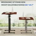 thumbnail image 6 of FLEXISPOT 48"x30" Home Office Height Adjustable Standing Desk with Hooks, Ergonomic Electric 2-Stage Stand Up Computer Desk, Gray and Mahogany, 6 of 7