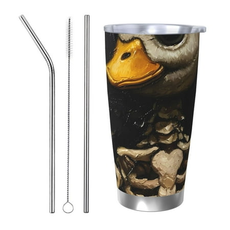 

Coaee Duck Bones for 20oz Insulated Kettle Water Bottle For Running Hiking Cycling Climbing Men S Woman Insulated Water Bottle-Straw Three-piece Set