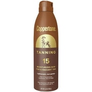 Coppertone Tanning Sunscreen Spray, SPF 15 Sunscreen, 5.5 Oz