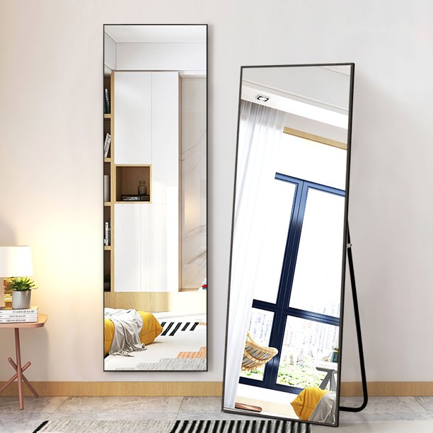 NeuType 64"x22" Full Length Mirror Floor Mirror,Black