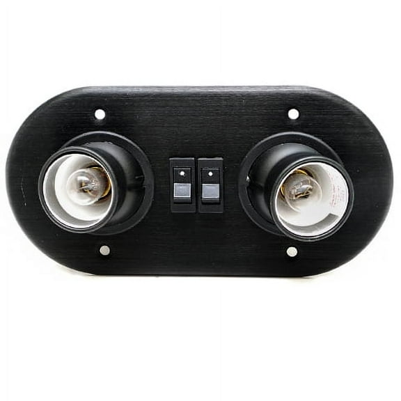 Boat Dual Switch Cabin Lights | 8 1/4 x 4 1/8 Flush Mount