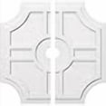 thumbnail image 3 of Ekena Millwork CMP40HS2-04000 40 in. OD x 4 in. ID Square Haus Architectural Grade PVC Contemporary Ceiling Medallion - 2 Piece, 3 of 4