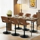 thumbnail image 5 of Juego de 6 taburetes de bar COLAMY, giratorios y ajustables, piel sintética, 5 of 7