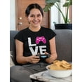 thumbnail image 3 of Gamer Girl Shirt Gifts LOVE Gaming Gift for Video Gamer Women T-Shirt Large Black, 3 of 5