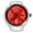 Red, variant on Fashionable Unisex Quartz Analog Round Finger Ring Watch, Black Dial with Silver Stainless Steel Band, Unique Casual Couple Jewelry Gift Piece