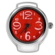 thumbnail image 1 of 1 reloj analógico de cuarzo con forma de anillo redondo para hombre y mujer (rojo), 1 of 9