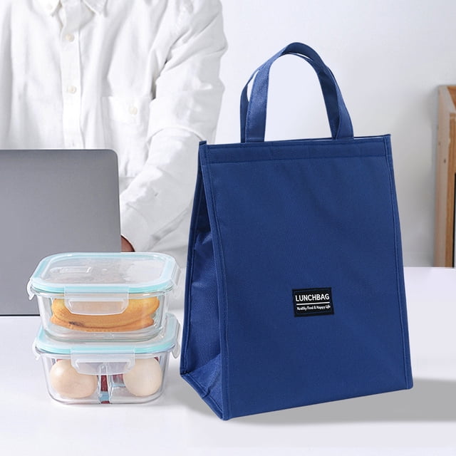 pstuiky Bolsa térmica para almuerzo lonchera grande reutilizable con malla bilateral y bolsillo frontal para trabajo escuela oficina picnic y viajes.