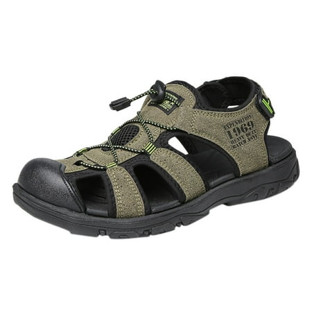 

ZIZOCWA Mens Cloud Slides Reefs Men Sandals Men Sandals Fashion Closed Toe Flat Sandals Men Wading Sports Sandals Shoes 40
