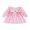 Pink, variant on BemeyourBBs Toddler Baby Girls Thanksgiving Outfit Embroidery Turkey Gingham Plaid Ruffle Princess Dress Long Sleeve Crew Neck Bowknot Pleated Fall Winter Dress Clothes