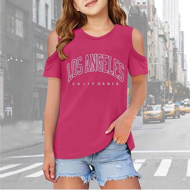 T-shirt Femme Décolleté Off-shoulder Avec Imprimé Lettres - Été Casual - Neuf Avec étiquettes