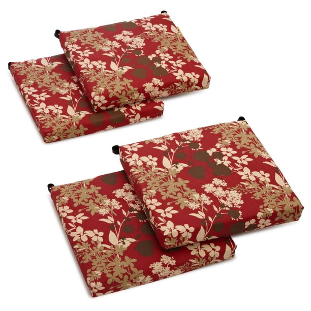 Blazing Needles Outdoor All Weather UV Resistant 4Piece Patio Chair Cushion Set