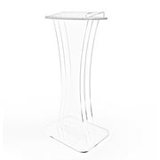 FixtureDisplays® Podium, Clear Ghost Acrylic, Pulpit, Lectern - 1803-1 Easy Assembly Required