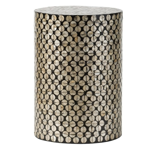20" Capiz Stool - Black