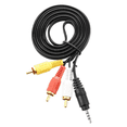 thumbnail image 4 of 3 Pcs 4.9Ft 3.5mm Plug to 3 Male Adapter AV Extension Cable for TV VCD DVD,3 x AV Cable, 4 of 5