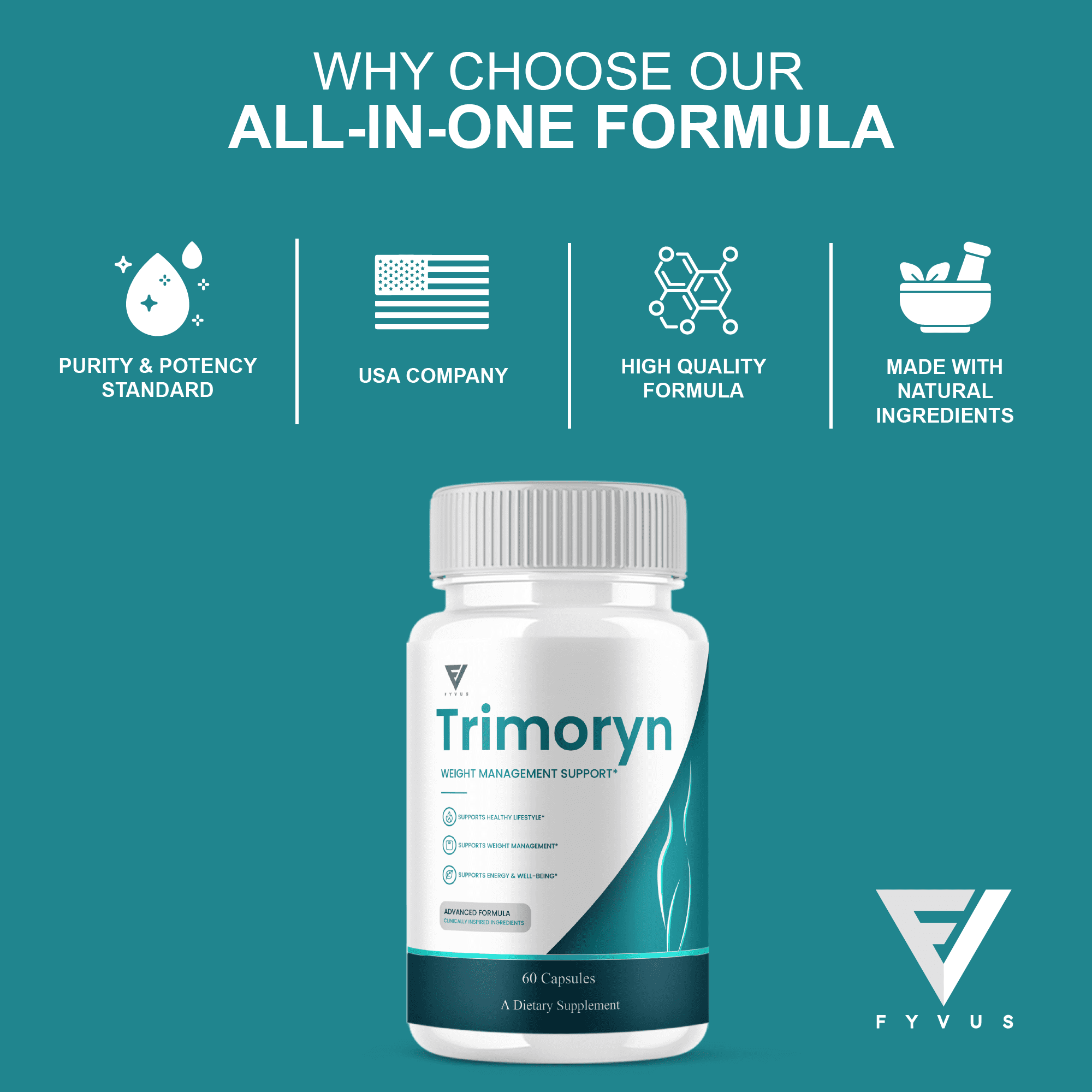 Trimoryn Weight Support, Tri Moryn Keto Supplement (60 Capsules)