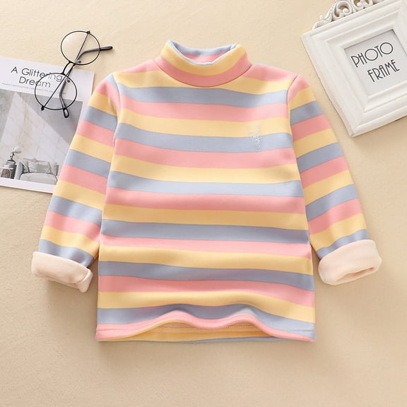 Long Sleeve Toddler Shirt Colored Print Kids Comfy Tee Shirt Toddler Thermal Shirt for Kids Girls and Boys 6-7 Years